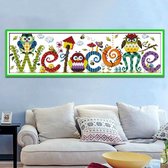 Artstudioclub®  borduurpakketten volwassenen 58×17cm  Welcome