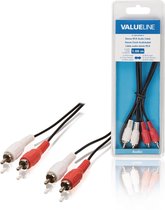 Valueline VLAB24200B10 Stereo Rca Audiokabel 2x Rca Mannelijk - 2x Rca Mannelijk 1,00 M Zwart