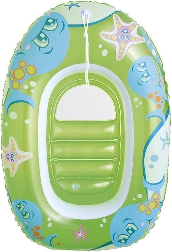 Groene mini opblaasbare boot 102x69cm