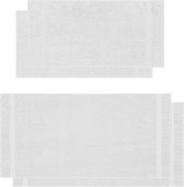 Lumaland - Handdoeken set - 2 Badhanddoeken & 2 handdoeken - 100% katoen - Wit
