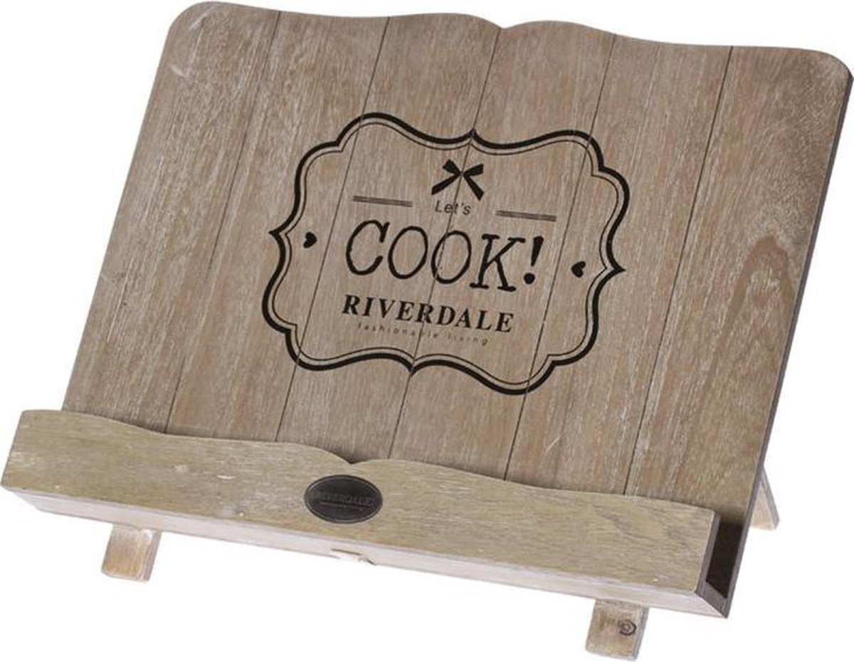 nadering Geladen Leraren dag Riverdale Kookboekrek Cook - Naturel- 45 cm | bol.com