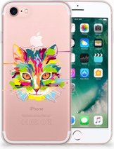 Hoesje Geschikt voor iPhone SE (2020/2022) en Geschikt voor iPhone 8 | 7 Cat Color