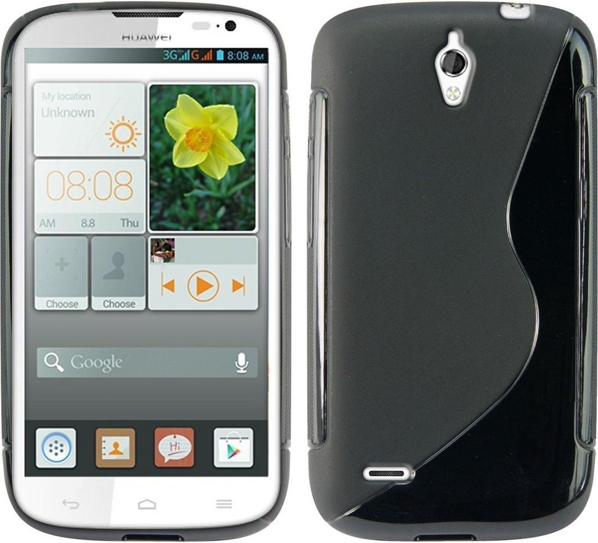 Comutter silicone hoesje Huawei Ascend G610 zwart