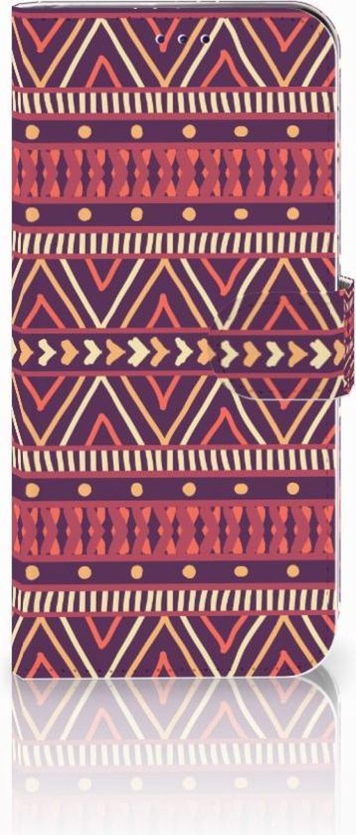 Samsung Galaxy A50 Telefoon Hoesje Aztec Paars