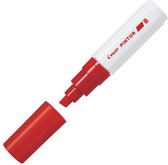 Pilot Pintor Rode Verfstift - Brede marker met 8,0mm beitelpunt - Inkt op waterbasis - Dekt op elk oppervlak, zelfs de donkerste - Teken, kleur, versier, markeer, schrijf, kalligrafeer…