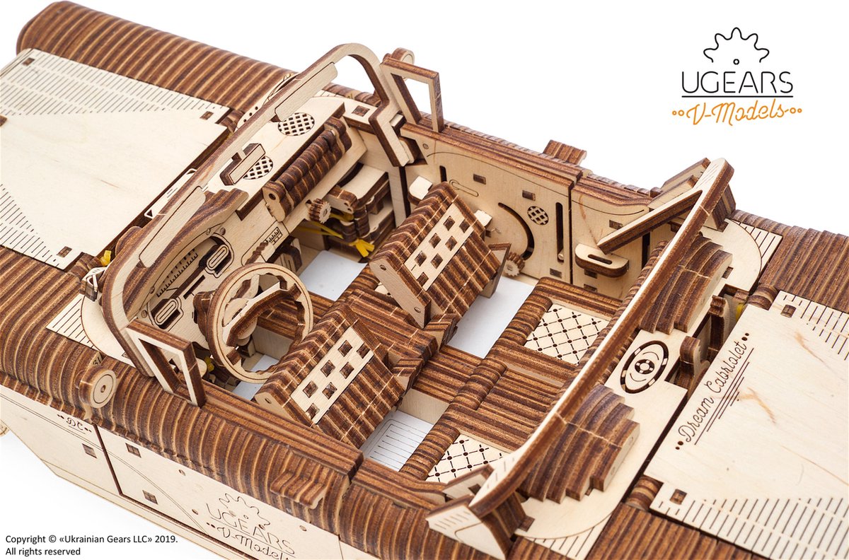 UGEARS Houten 3D Model - Droomcabriolet VM-05 — afbeelding 21