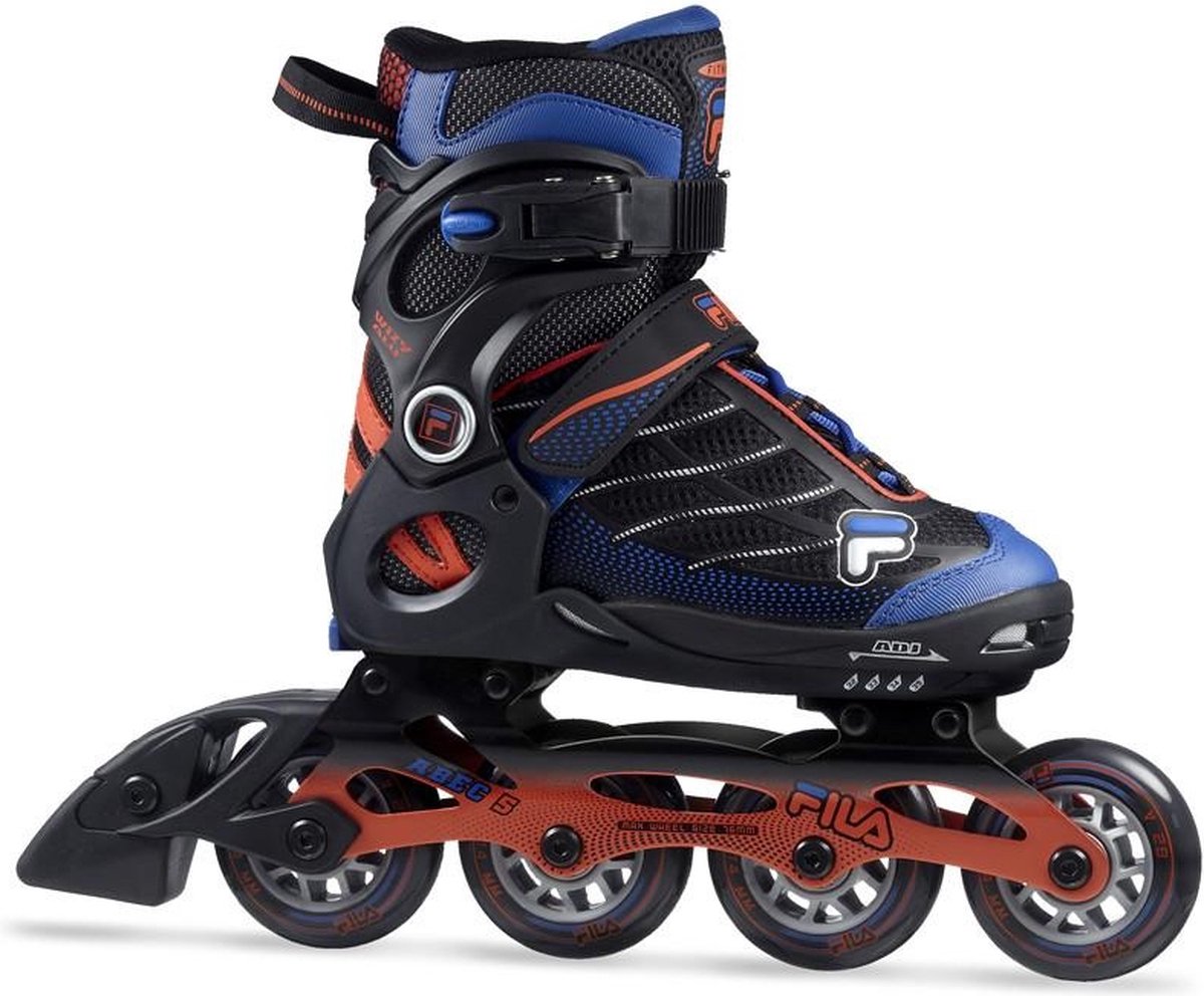 Fila Inlineskates Wizy Alu Jongens Zwart/blauw/rood Maat 32-35