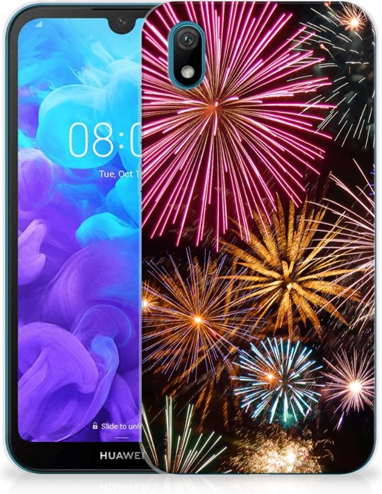 Coque Téléphone pour Huawei Y5 (2019) TPU Silicone Bumper Feu D'Artifice |  bol.com