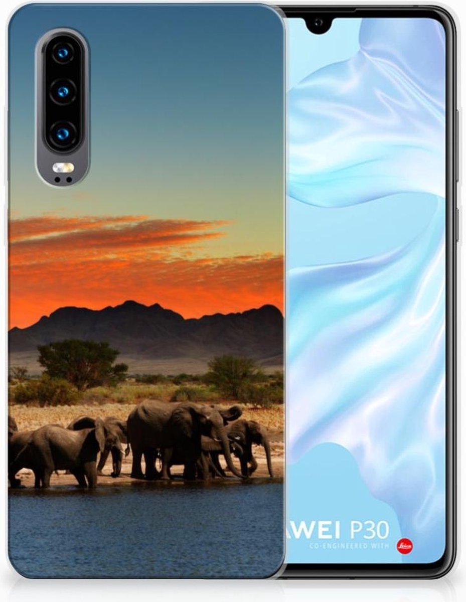 Huawei P30 TPU Hoesje Olifanten