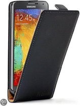 Luxe ultra dun Samsung Galaxy Note 3 N9000 zwart leren hoesje