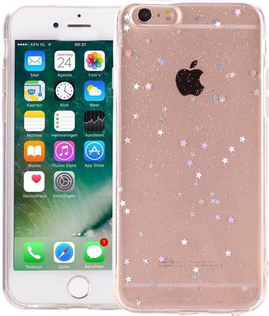 Ver weg Druipend fort iPhone 8/7 Glitter Hoesje Sterretjes Transparant | bol.com