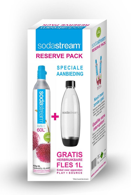 SodaStream Reserve Pack Fuse (Cilinder + herbruikbare 1L Fuse fles)