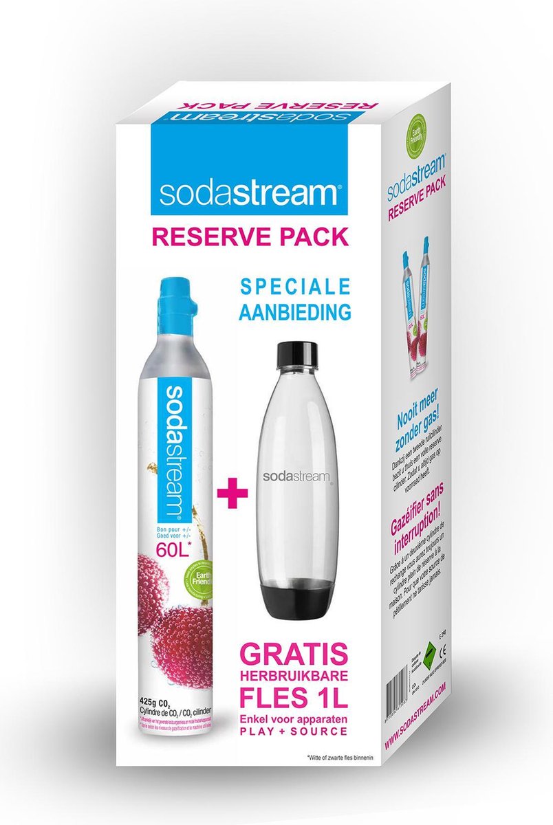 SodaStream Reserve Pack Fuse (Cilinder + herbruikbare 1L Fuse fles) - SodaStream