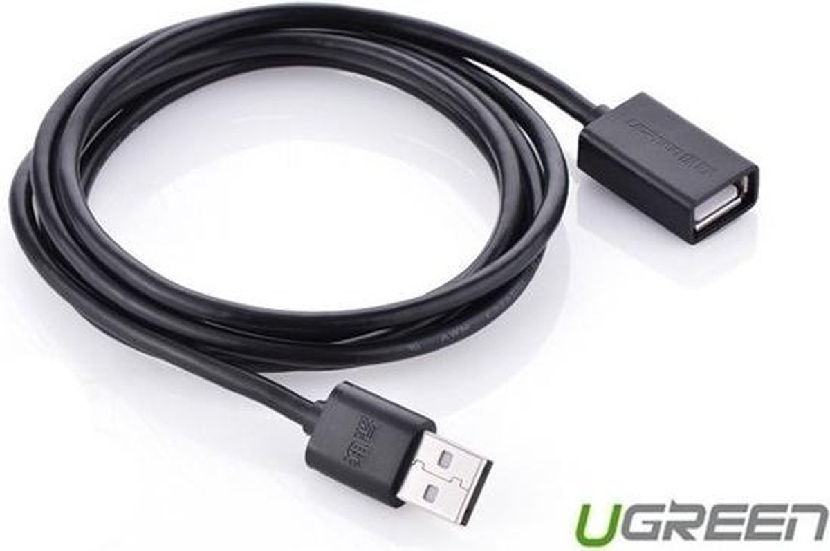 Ugreen - kabel - USB - (vrouwelijk) - USB - (mannelijk) - adapterkabel - 1m - zwart - (10314)
