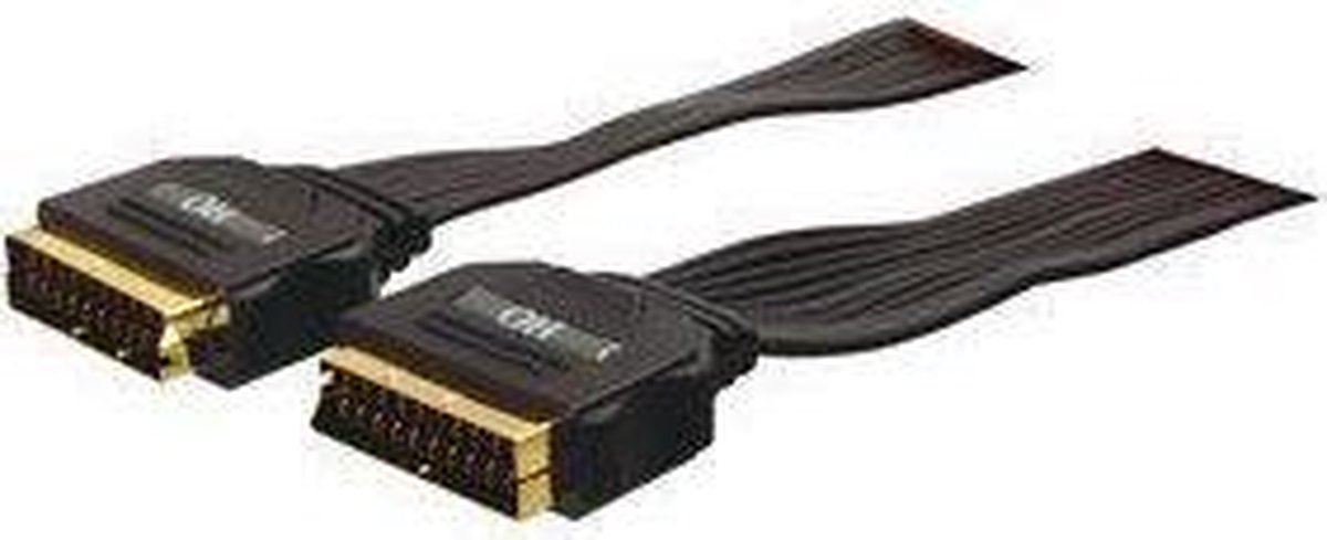 HQ Hoge Kwaliteit Platte Scart Kabel 1.50 M