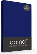 Damai - Taie d'oreiller - 60 x 70 cm - Ultramarine - 2 pièces