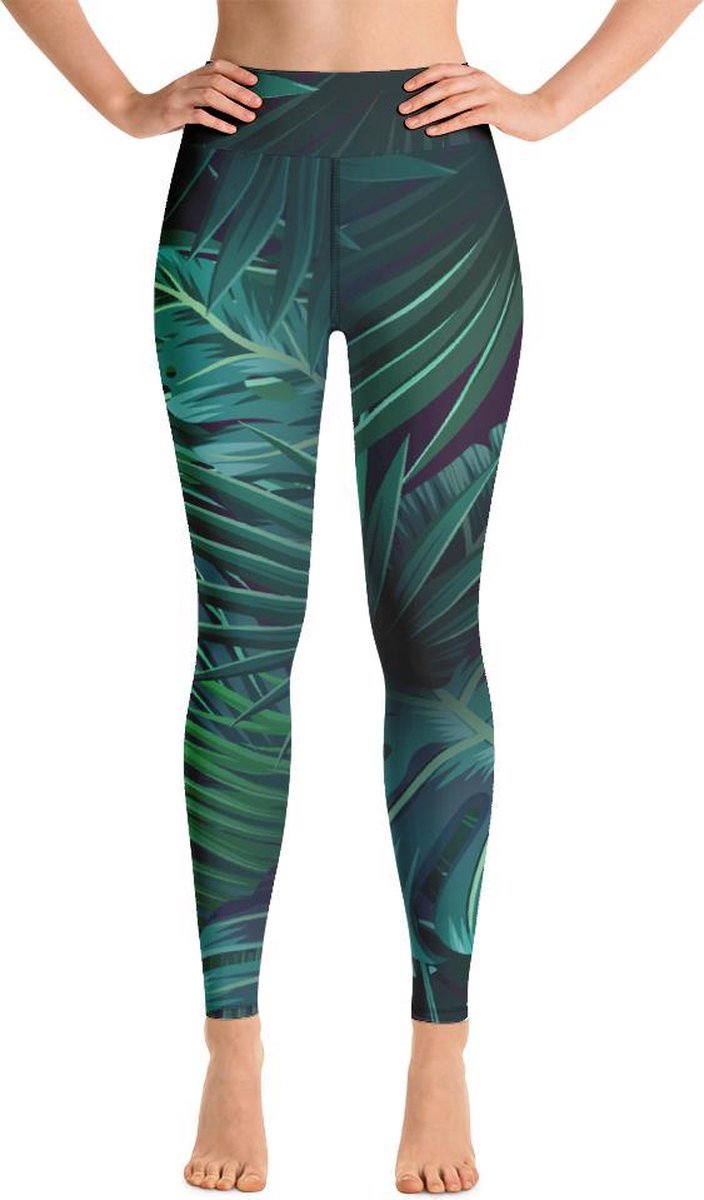 Relax - Dames Leggings - Yoga & Fitness - Hoge Taille - Sneldrogend - Into the Forest - XL