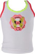 Papillon Sporttop Racer Meisjes Wit Maat 128