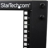 StarTech 12U open-frame serverrack met 4 stijlen met verstelbare diepte incl. zwenkwielen/stelpoten en kabelhaken