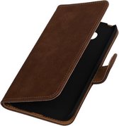 Bruin Hout booktype cover cover voor HTC One X9