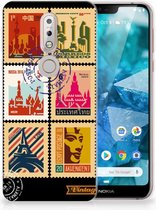 Nokia 7.1 Uniek TPU Hoesje Postzegels