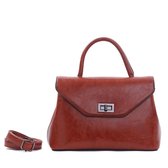 Classic chic handbag Qischa® camel glossy