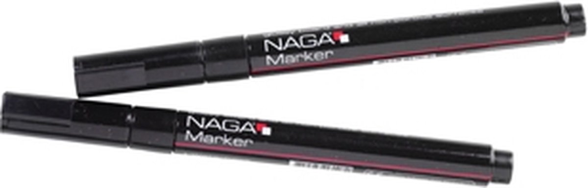 Naga marker voor glasborden 10 mm zwart blister 2 stuks