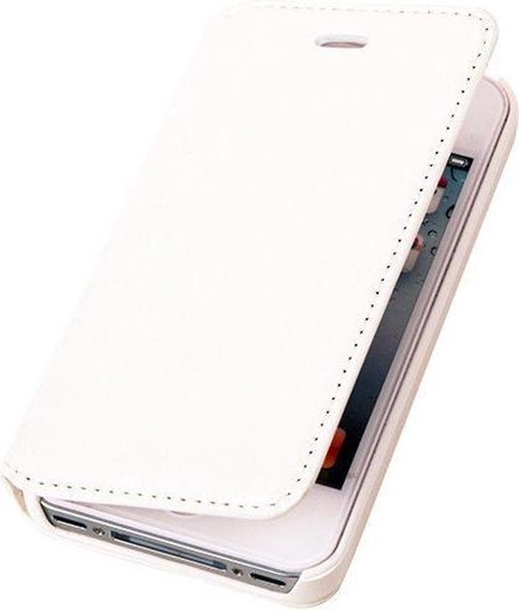 BestCases Wit Map Case Book Cover Hoesje Apple iPhone 5C