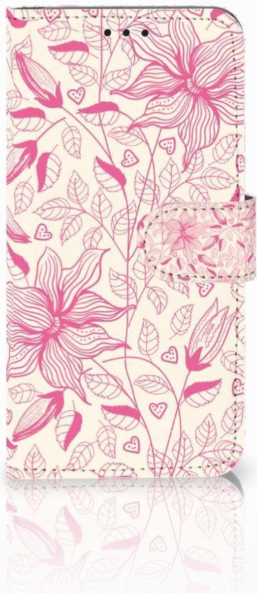Boekhoesje voor Huawei P30 Lite (2020) Hoesje Pink Flowers