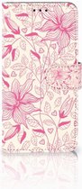 Huawei P30 Lite Bookcase Hoesje Pink Flowers