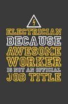 Electrician because awesome worker is not an official job title