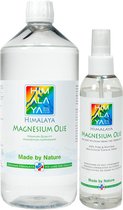 Magnesiumolie van Himalaya magnesium | Magnesiumolie spray 200 ml | Magnesiumolie 1000 ml navulfles | Magnesiumspray Magnesiumchloride Spierolie voordeelpakket