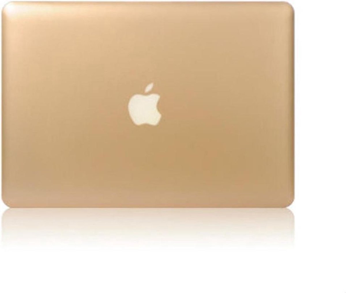 Macbook Case voor MacBook Air 11 inch - Laptoptas - Metallic Hard case - Koper Goud