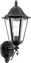 EGLO Navedo Wandlamp Buiten - E27 - 47,5 cm - Zwart/Zilver