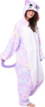 Sterren Kat Onesie Premium Verkleedkleding - Volwassenen & Kinderen - XL (175-195 cm)