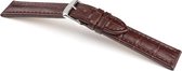 Horlogeband Kalimat Donkerbruin - Leer - 22mm