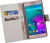 HC Wit Samsung Galaxy A3 Bookcase Wallet Cover Hoesje