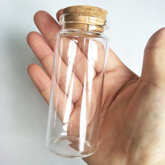 blaas gat voelen Gelijk ForDig Glazen Mini Flesjes Met Kurk – Decoratie flesjes – Inhoud 65 ml -  Set van 5 Stuks | bol.com