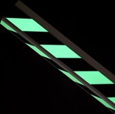 Fotoluminescerend trapprofiel gestreept, montage dmv dubbelzijdig tape