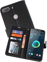 Wallet Cases Hoesje voor HTC Desire 12 Plus Zwart
