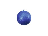 Europalms Kerstbal 10cm, blauw, glitter 4x