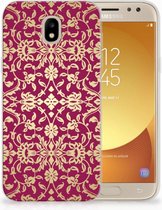 Geschikt voor Samsung Galaxy J5 2017 TPU Hoesje Design Barok Pink
