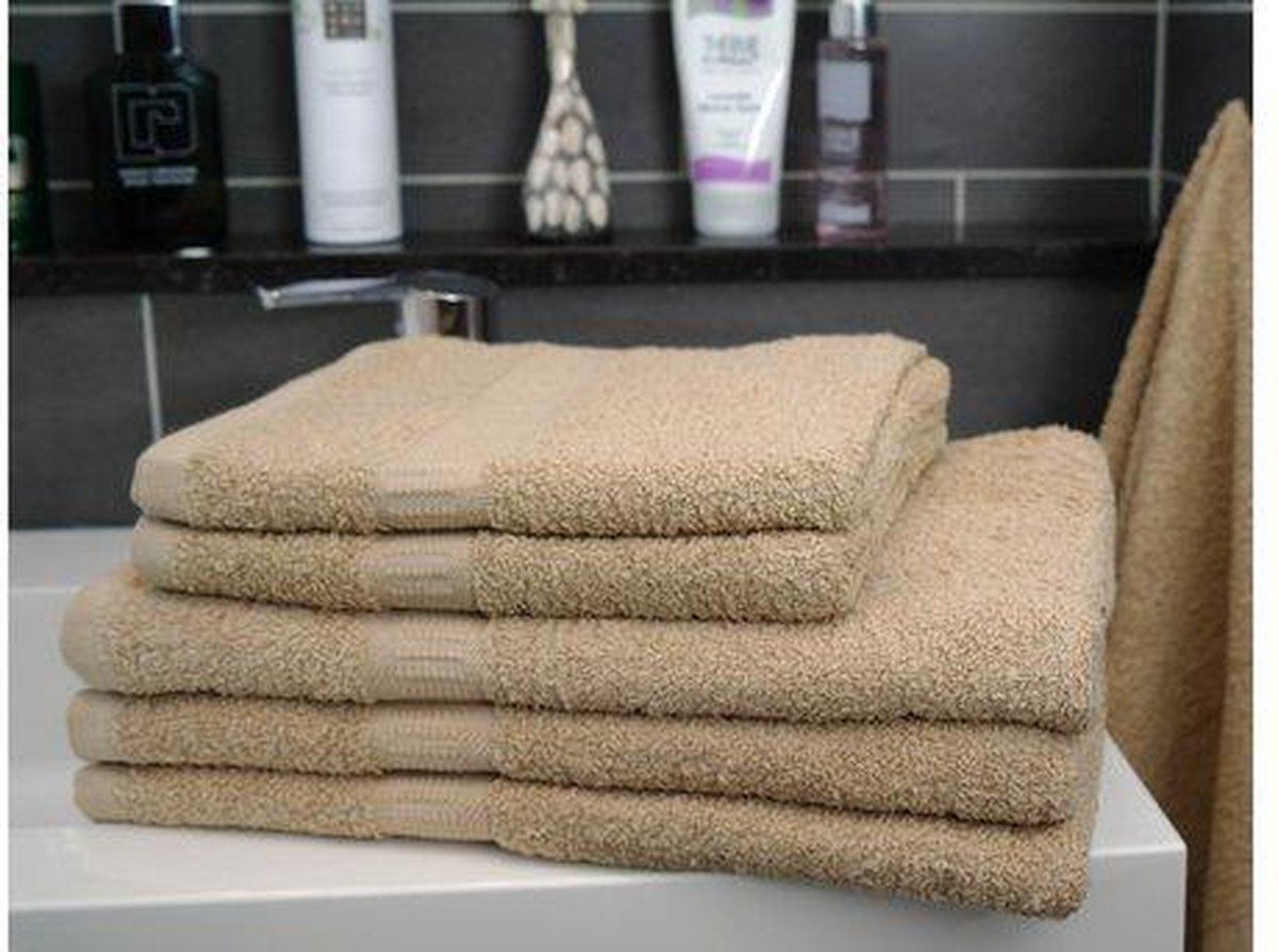 blouse Moeras Gematigd Katoenen Handdoek – Taupe - Set van 3 Stuks – 50x100 cm - Heerlijk zachte  badhanddoeken | bol.com