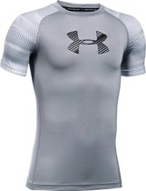 Under Armour - HeatGear® Shortsleeve Train to Game - T-Shirt - 127 - 137 - Grijs
