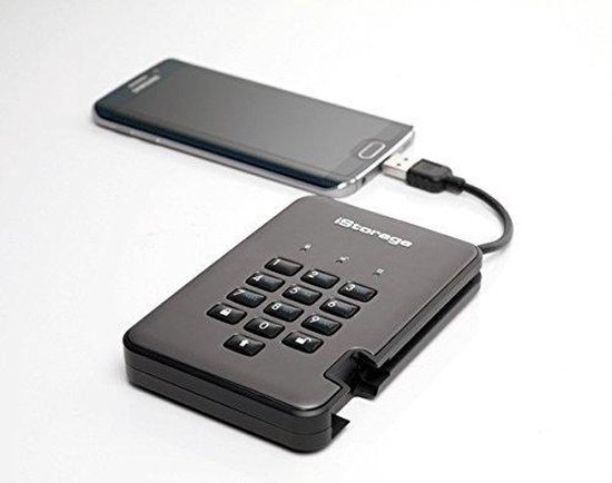 iStorage diskAshur PRO2 5000GB Zwart, Grafiet externe harde schijf van Merkloos — afbeelding 5