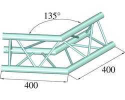 ALUTRUSS DECOLOCK DQ3-PAC23 2-Way Corner 135°