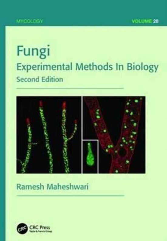 Couverture du livre "Fungi: Experimental Methods in Biology, Second Edition" avec des images microscopiques de champignons en vert.