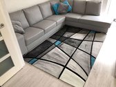 Flycarpets Kristal Modern Vloerkleed - 200x290cm - Grijs/Blauw