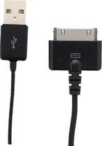 Qtrek QTRCBL00001 1m USB Apple 30-pin Zwart mobiele telefoonkabel