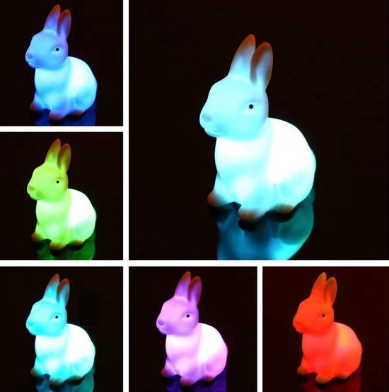 engel verlamming wekelijks LED lamp konijn - verspringende kleuren - nachtlampje - LeuksteWinkeltje |  bol.com